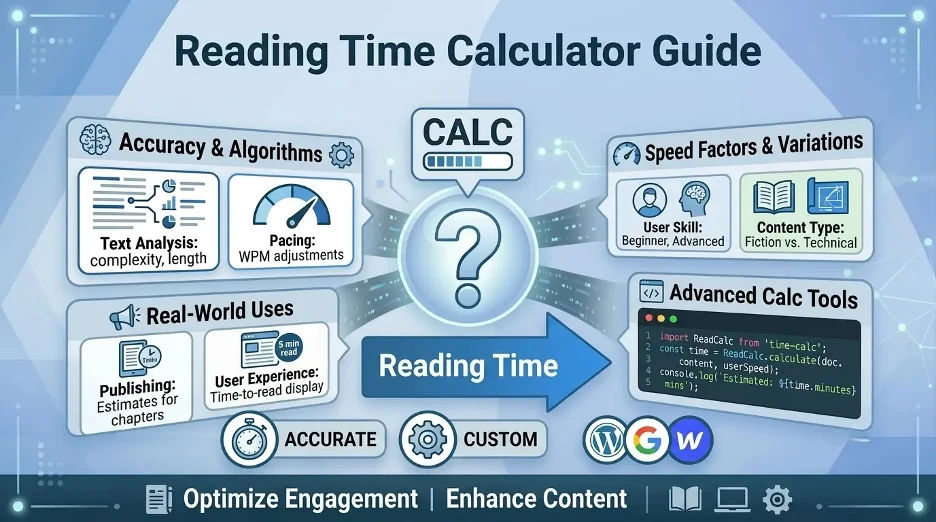 Reading Time Calculator Guide explaining how to estimate content reading time accurately.